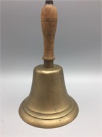 Antique brass school bell