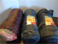 3 Youth Size Sleeping Bags
