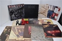 13 Vintage Vinyl Rock Albums. Bon Jovi, AC/DC