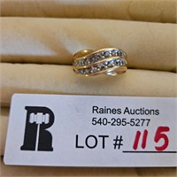 14 KT marked ring with clear stone