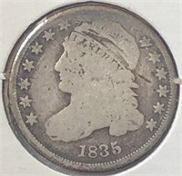 1835 Bust Full Liberty Dime