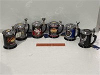 6 x HARLEY DAVIDSON Ceramic Collector Tankards