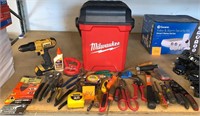 LOT OF TOOLS WITH TOOL BOX