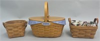 3 Longaberger Baskets - Tea, Century, 5”