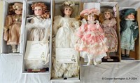 Boxed Alberon Porcelain Dolls Collection