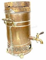 Converted Antique Copper & Brass Hot Water Tank