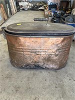 VINTAGE COPPER TUB W/LID