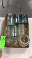 Assorted mason jars, ball, Kerr etc