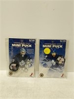 2 Toronto Maple Leafs mini puck collectors