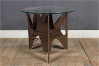 Modern Sculptural Steel Side Table