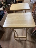 Used wood TV, tray tables