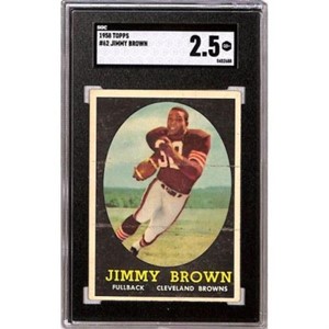 1958 Topps Jimmy Brown Rookie Sgc 2.5