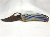 Schrade USA Silver & Blue Knife