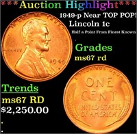 ***Auction Highlight*** 1949-p Lincoln Cent Near T