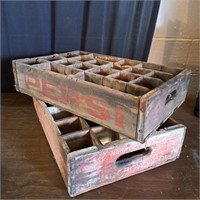 (2) Two Wood Soda Bottle Crates
