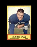 1963 Topps #54 Darrell Dess EX to EX-MT+