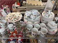 Approx 45 pieces Christmas dishes