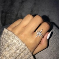 Star Shape Silver Plated Ring