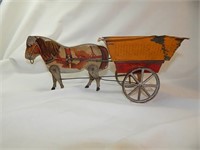 Antique "Gibb's" English Pony Cart Tin Toy