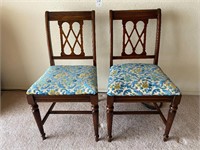 Antique Matching Straight Back Chairs