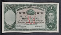 1942  Australia  One Pound  note