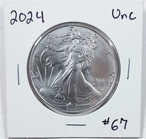 2024  $1 Silver Eagle   Unc
