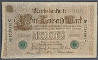 1910  Germany  1000 Marks note