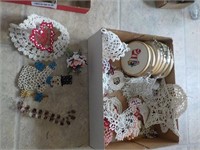 handmade dollies and Christmas decorations
