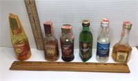 6 vintage mini Liquor bottles * Curarententa Y