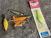 Lot of 5 Fishing Lures including one Thin Fin