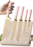 (Retails $70)Pink Knife Set with Magnetic Knife