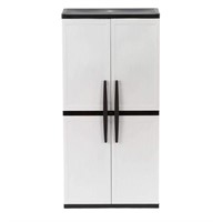 Plastic Freestanding Garage Cabinet in Gray (35 in