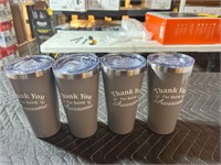 4pk Thank You for Being Aweso 16oz Tumbler Grey