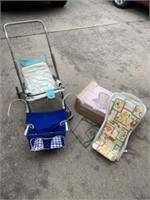 Vintage baby items. Including stroller
