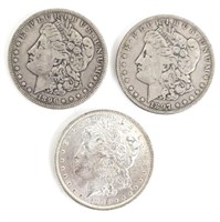 1896, 1896-O, & 1897-O Morgan Silver Dollars
