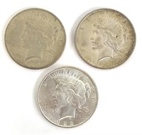 1922, 1922-S, & 1922-D Peace Silver Dollars