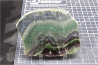 Fluorite thick slab, polished,China, 15.8 oz