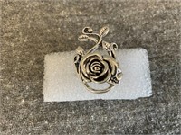 NEW Sterling Silver Rose Ring – Size 8.5