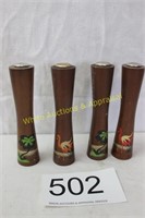 MCM Teak Wood  S & P Shakers (2 Pairs)