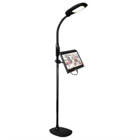 $150 40 in. Black Adjustable LED Floor Lamp