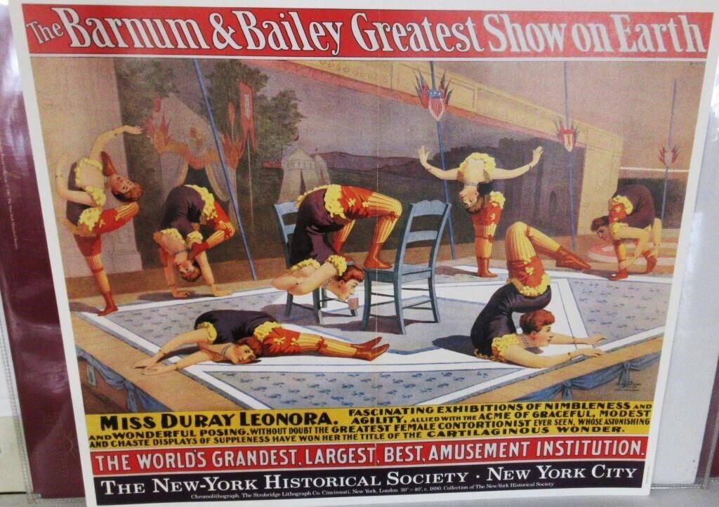 Barnum Bailey Circus Poster 30.5"x26"