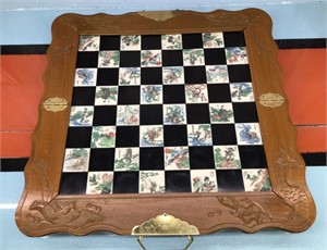 Table top Asian style chess set