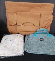 New lunch bag, cosmetic bag and car seat organizer