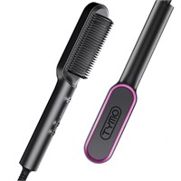 Hair Straightener Brush  5 Temps  Fast Heating