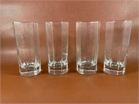 Set of 4 Octogaon Shape Juice Glasses