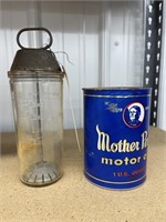Mother Penn Motor Oil Can w/Bottle Tops