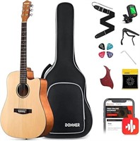 Donner Acoustic Guitar Kit For Beginners Adult