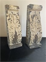 Hand Carved Wall Sconces (2)