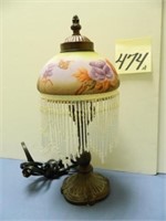 Newer Style Reverse Painted Vanity Lamp w/ Fringe