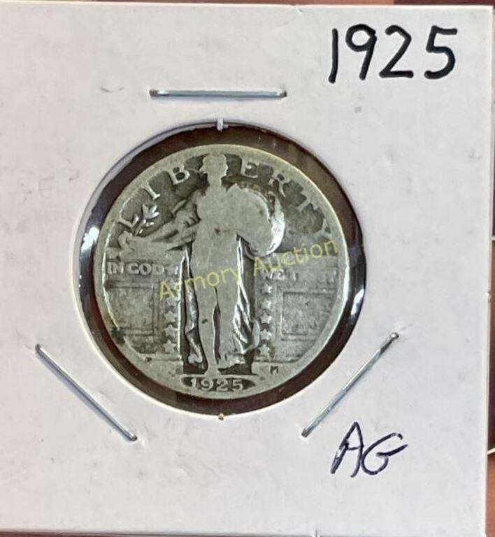 1925 SILVER STANDING LIBERTY QUARTER